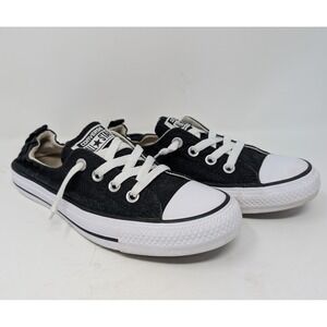 Converse Chuck Taylor All Star Shoreline Slip On Black Canvas Sneakers Women's 8
